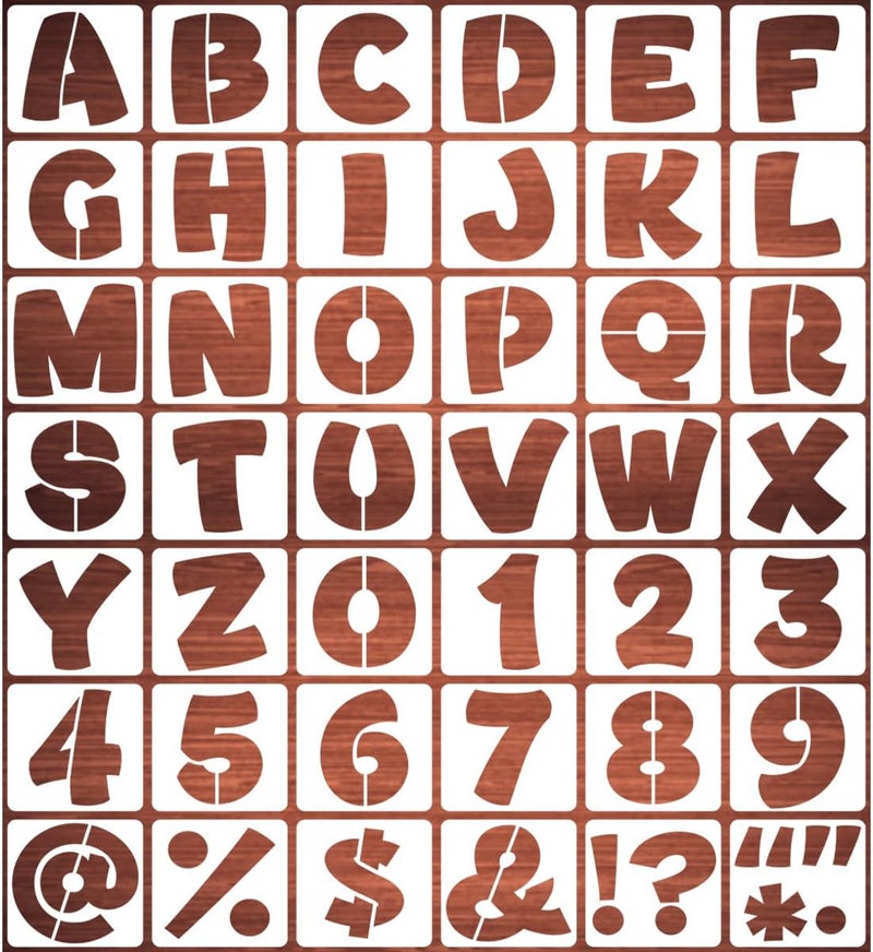 REOLAN 9 Inch Letter Stencils for Painting - 42 Pack Alphabet Letter and Number Stencil Templates with Signs for Painting, Reusable Letters and Numbers Stencils for Chalkboard Wood Signs & Wall Art - Image 1